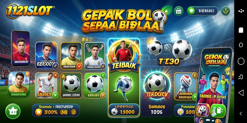 Menampilkan gameplay slot bertema sepak bola yang seru dan mengasyikkan.