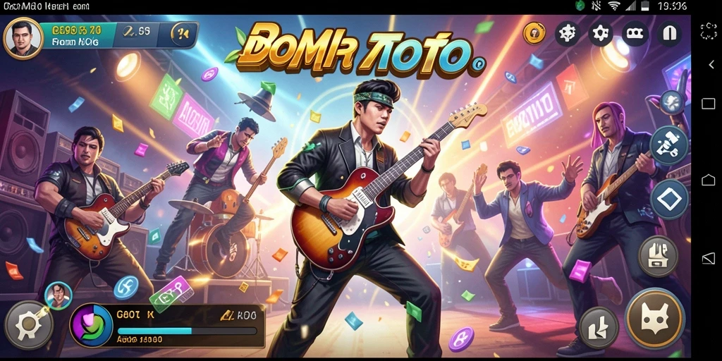 Tampilan menarik dari gameplay DOMTOTO yang penuh dengan musik.