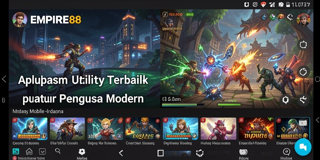 Screenshot utama EMPIRE88 menampilkan antarmuka pengguna yang intuitif dan fungsional.