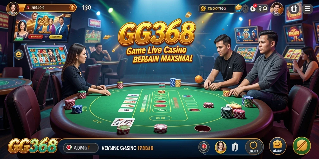 Tampilan gameplay GG368 yang menarik dan interaktif di Live Casino.