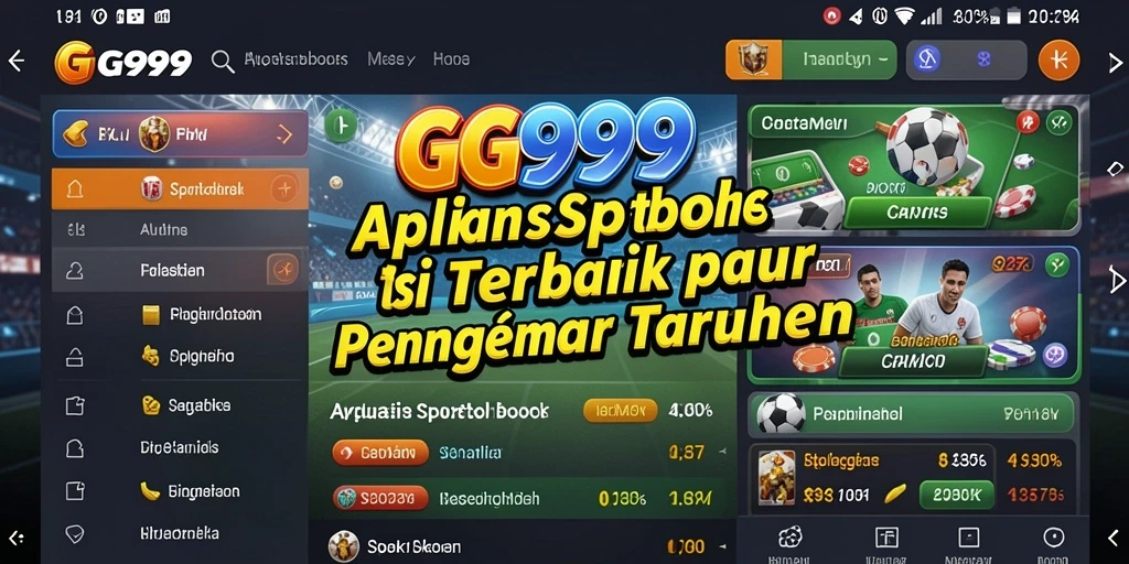 Screenshot utama GG999 menampilkan antarmuka taruhan olahraga yang menarik.