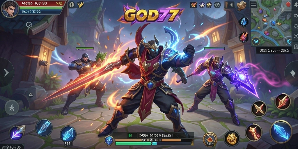 Gameplay dinamis dan seru di arena MOBA