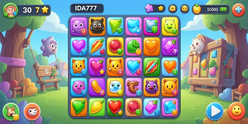 Tampilan gameplay seru dan penuh warna dari IDA777.