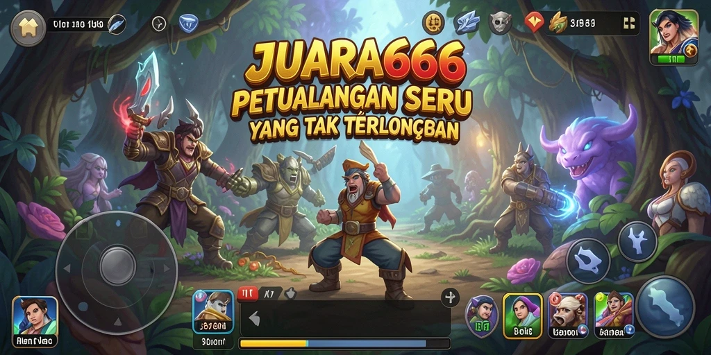 Tampilan gameplay JUARA666 yang penuh aksi dan petualangan seru.