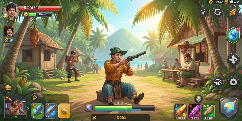 Screenshot gameplay JUDOL303 dengan grafis ceria dan level yang seru.
