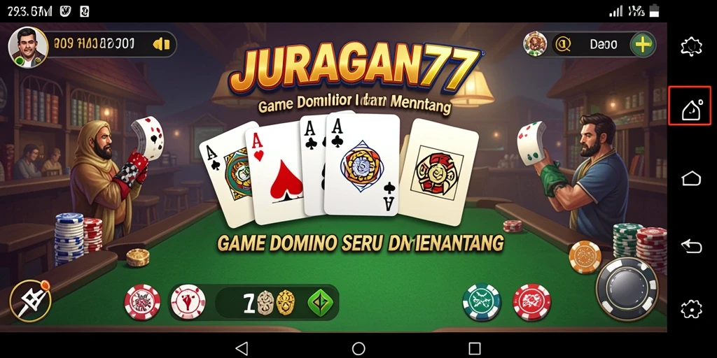 Tampilan gameplay seru dan interaktif dari JURAGAN77.