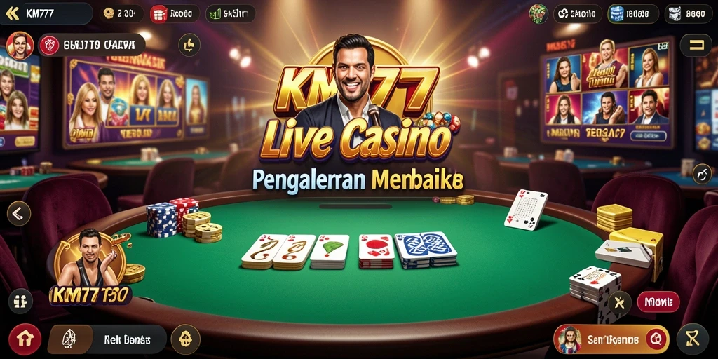Gameplay menarik KM777 dengan dealer langsung di Live Casino.