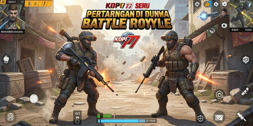 Tampilan gameplay seru di arena KOPI77 Battle Royale.