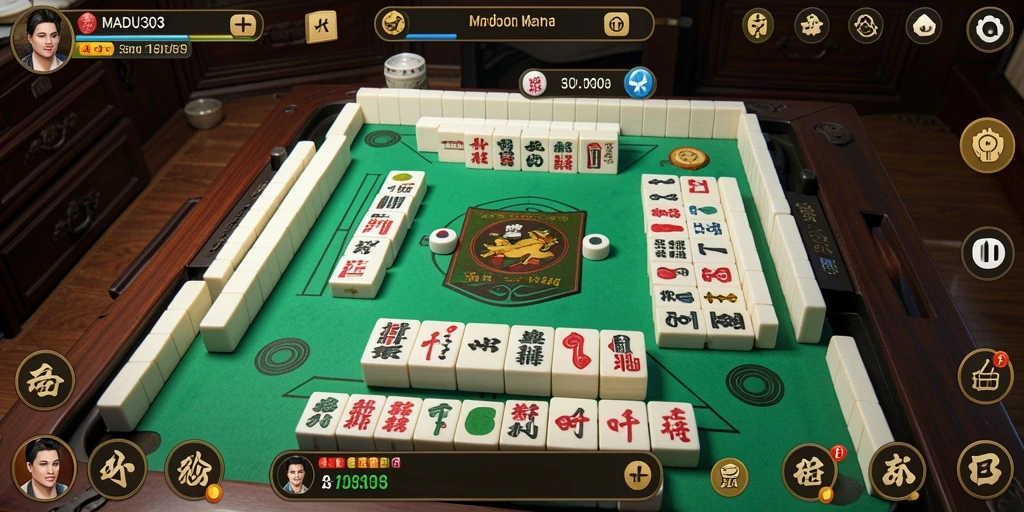Tampilan screenshot MADU303 yang menampilkan gameplay Mahjong yang seru dan menantang.
