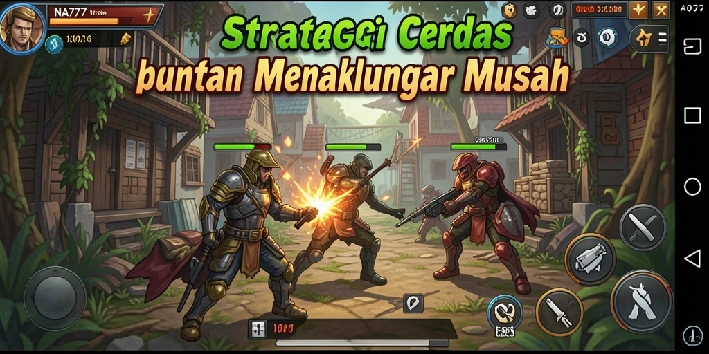 Screenshot gameplay NA777 yang menunjukkan aksi strategi yang intens.