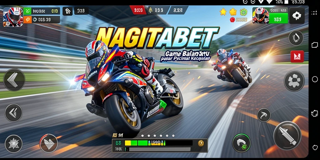 Screenshot menampilkan gameplay balap yang seru dan menegangkan.