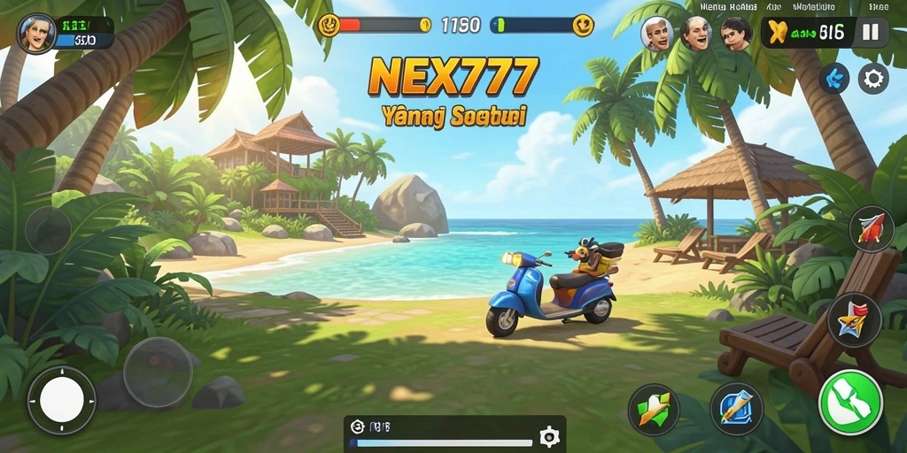 Screenshot NEX777 menampilkan gameplay menyenangkan dan grafis cerah.