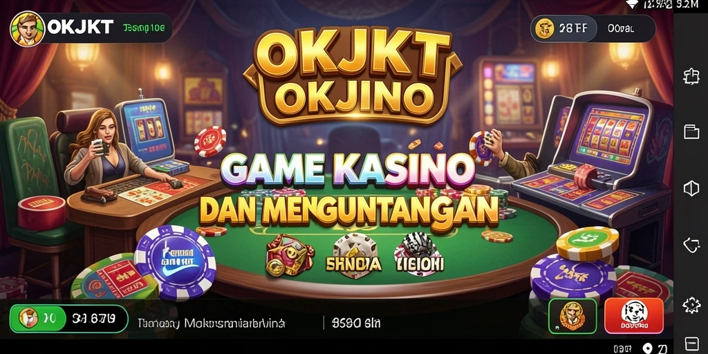Tampilan gameplay seru dari OKJKT dengan berbagai pilihan permainan Kasino.