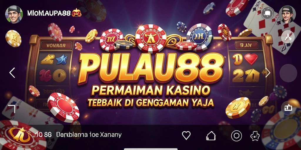 Screenshot PULAU88 menampilkan aksi mendebarkan permainan Kasino.