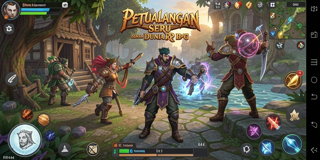 Gameplay menarik yang menggambarkan petualangan seru di dunia RPG.
