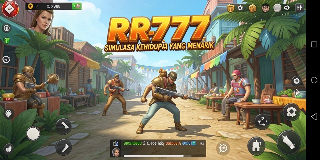 Tampilan gameplay RR777 yang menarik dengan aktivitas simulasi yang seru.