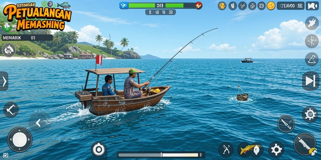 Gambar tampilan gameplay S13 dengan aksi memancing yang menarik.