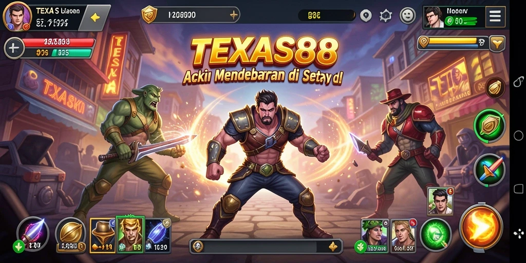 Tampilan gameplay mendebarkan di TEXAS88 dengan aksi cepat.