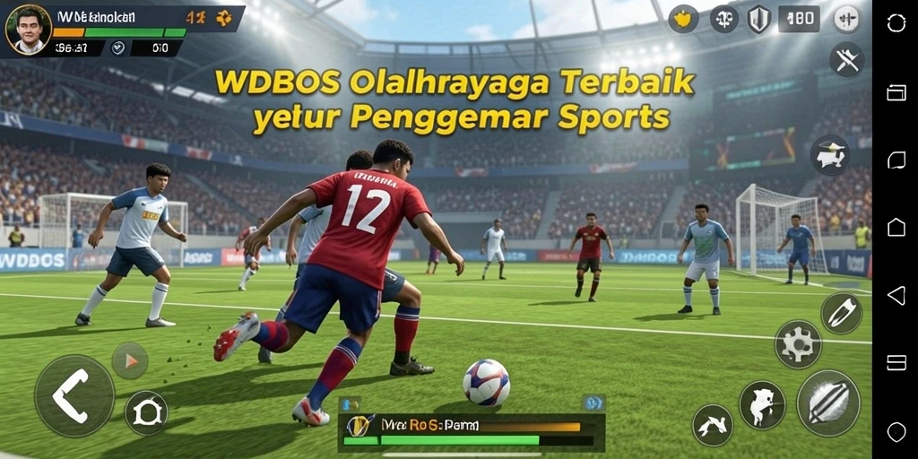 Tampilan gameplay seru dalam WDBOS dengan aksi olahraga yang mendebarkan.