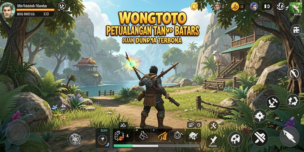 Tampilan gameplay seru WONGTOTO dalam petualangan dunia terbuka.
