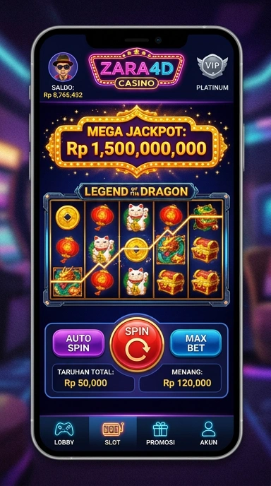 Antarmuka utama aplikasi zara4d yang sederhana dan intuitif.
